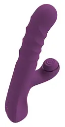 Вібратор-кролик Javida 3 Function Thrusting Thum 23.7 см фіолетовий - мініатюра 6