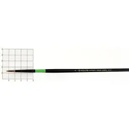 Пензель синтетика кругла Green stripe 1019 № 4 довга ручка Kolos