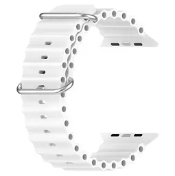 Ремінець силіконовий Primolux Ocean для годинника Apple Watch 38 мм, 40 мм, 41 мм White - мініатюра 5
