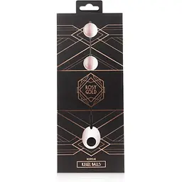 Металеві вагінальні кульки Rosy Gold Nouveau Kegel Balls для просунутого тренування м'язів тазового дна 376 г 2.8 см  - мініатюра 2