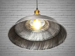 Світильник підвісний Diasha 6857-390-BK-SV Loft, 115 см, E27, металевий, регульована висота, діаметр 39 см, сучасний стиль для - мініатюра 4