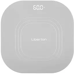 Ваги підлогові Liberton LBS-0814 SMART, Grey, LCD-дисплей, синхронизація по Bluetooth, максимальна вага 180кг, точність вимірювання 50г, матеріал поверхні ударостійке скло, індикатор заряду, індикатор перевантаження, живлення 3*AAA (у комплекті)