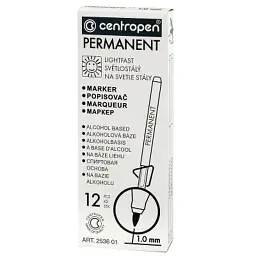 Маркер Centropen Permanent 2536 1 мм black (2536/01) - мініатюра 2