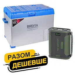 Холодильник автомобільний Brevia 40л (компресор LG) 22425 + портативна зарядна станція Brevia ePower 96Ah green(fp_38) - мініатюра 2