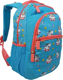 Рюкзак шкільний Riciclo Schulrucksack 19 л 41x30x13 см поліестер блакитний (акули) - мініатюра 2
