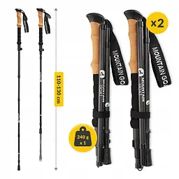 Трекінгові палиці Mountain Goat Active 38-130 см Black (P-5905973404679) - мініатюра 7