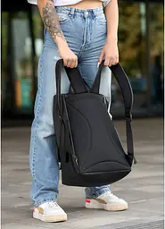 Жіночий рюкзак Sambag RollTop Milton чорний 41 x 30 x 16 см (24251001) - мініатюра 8