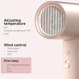 Фен Xiaomi Doco negative ion hair dryer soft and fast dry hair care Small Milk (321845) - мініатюра 5