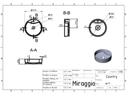 Умивальник Miraggio COUNTRY (0002282) Miramarble, Глянцевий, Накладний, Білий - мініатюра 2