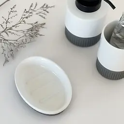 Комплект аксесуарів для санвузла МВМ My Home Stockholm біло-сірий (MVM-MH-45 WHITE/GRAY) - мініатюра 6