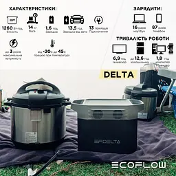 Зарядна станція EcoFlow DELTA (1260 Вт·г) (43-00336) - мініатюра 7