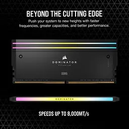 Оперативна пам'ять Corsair 32GB (2x16GB) DDR5 7200MHz Dominator Titanium RGB (CMP32GX5M2X7200C34) - мініатюра 6