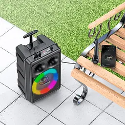 Портативна акустика Borofone BP9 Bluetooth караоке з мікрофоном та пультом 10 W - мініатюра 7