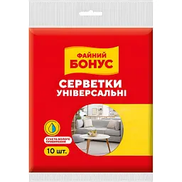 Уцінка. Серветки віскозні Бонус 10 шт.