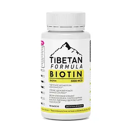 Біотин Tibetan Formula вітамін В7 5000 мг 90 капсул