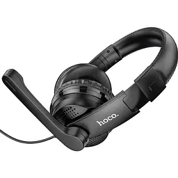 Ігрові накладні навушники Hoco W103 Magic, 3.5mm, 1.2m, Чорний - мініатюра 2