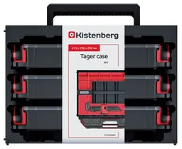 Набір органайзерів TAGER CAS, 3 слота по 12 перегородок, 41.5х29х29см Kistenberg hoz0012800 - мініатюра 3