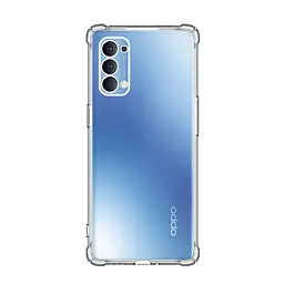 Прозрачный чехол для OPPO Reno 4 с защитой камеры и усиленными бортами, тонкий, силиконовый, бесцветный, ударопрочный, противоударный бампер с закрытой камерой, ArmorStandart (ARM57166)