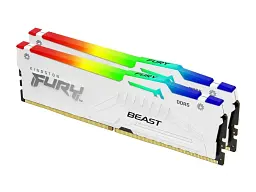 Пам'ять для настільних комп'ютерів Kingston Fury Beast RGB White (KF556C40BWAK2-64)