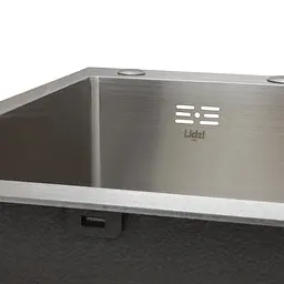 Кухонна мийка інтегрована Lidz Handmade H7849R крило праворуч (LDH7849BRUR45591) Brushed Steel 3,0/1,0 мм, Нержавіюча сталь - мініатюра 4