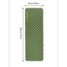 Матрац надувний Naturehike CNK2450WS014) 8см - одномісний - 186х58 - зелений - мініатюра 2