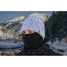 Водонепроникна шапка DexShell Heathered Rib Knit Beanie onesize 56-58 см біло-сіра - мініатюра 3