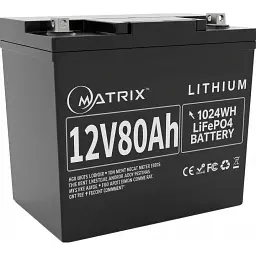 Батарея LiFePo4 Matrix 12.8V-80Ah 1024kWh (MLR 1280)