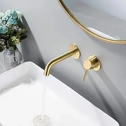 Змішувач для умивальника прихованого монтажу Rea Owen gold brushed (REA-B5334) золотий - матовий - мініатюра 2