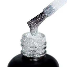 Топ PNB UV/LED No Whipe Silver світловідбиваючий 8 мл - мініатюра 4
