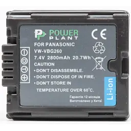 Акумулятор до фото/відео PowerPlant Panasonic VW-VBG260 Chip (DV00DV1276) - мініатюра 2