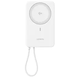 Батарея універсальна Ugreen 10000mAh 30W 1xUSB-C + 15W Magnetic Wireless + cable USB-C white (75983B)