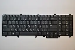Клавіатура для ноутбука DELL (Latitude: E6520, E6530, E6540, Precision M4600, M6600), rus, black без джойстика