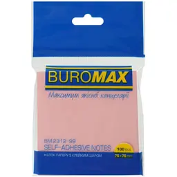 Блок паперу для нотаток Buromax Pastel з клейким шаром 76х76 мм 100 аркушів в асортименті (BM.2312-99) - мініатюра 5