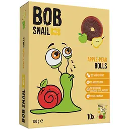 Уцінка. Фруктові яблучно-грушеві цукерки Bob Snail 100 г (10 шт. х 10 г) 