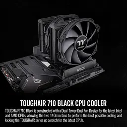 Кулер для процесора Thermaltake TOUGHAIR 710 Black (CL-P117-CA14BL-A) (7 CL-P117-CA14BL-A) - мініатюра 6