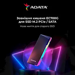 Зовнішня кишеня для накопичувача A-DATA EC700G для SSD M.2 PCIe/SATA USB3.2 Gen2 Type-C Black (AEC700GU32G2-CGY) - мініатюра 9