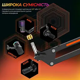 Стійка пантограф Fifine BM38 Black RGB - мініатюра 6