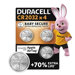 Батарейка Duracell CR 2032 / DL 2032 * 4 (5007662/5010951/5014799) - мініатюра 2