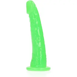 Фалоімітатор RealRock Slim Realistic, 15.5 см (зелений)