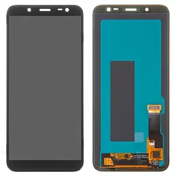 Дисплей для Samsung J600 Galaxy J6, чорний, без рамки, High, (OLED)