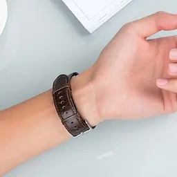 Шкіряний ремінець для годинника Garmin Vivoactive 4 Dark Brown - мініатюра 3