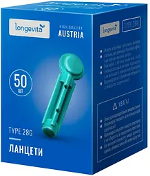 Ланцеті Longevita Type 28G (50шт/уп.) (6427748) - мініатюра 2