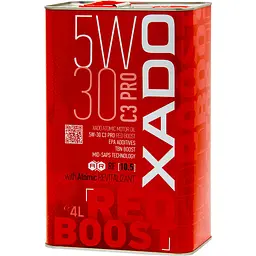 Моторна олива XADO 5W-30 C3 Pro Red Boost синтетична 4 л  - мініатюра 2