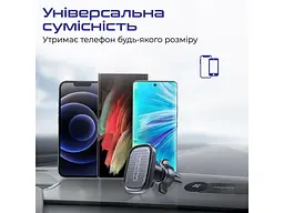 Автомобільний тримач для смартфона Promate VentMag-L Black (ventmag-l.black) - мініатюра 5