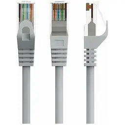 Патч-корд 5м UTP cat 6 CU gray Cablexpert (PP6U-CU-5M)