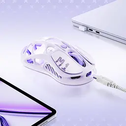 GravaStar Миша Mercury M1 Pro, magnesium alloy body, BT/WL/USB-A, RGB, Lavender Purple - мініатюра 7