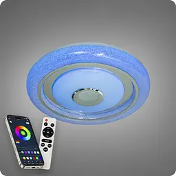 Люстра світлодіодна 517 Dlight RGB з пультом і колонкою 80Вт Білий (02144) - мініатюра 6