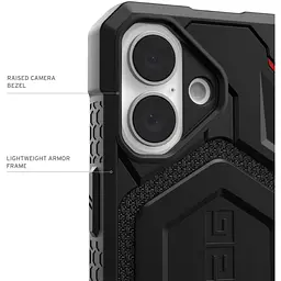 Оригінальний протиударний чохол UAG Monarch Pro MagSafe для Iphone 16 Plus Kevlar Black 114455113940  - мініатюра 12