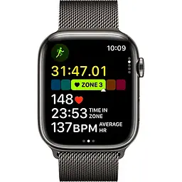 Смарт-годинник Apple Watch Series 9 GPS + Cellular 45mm Graphite Stainless Steel with Graphite Milanese Loop (MRMX3) [92677] - мініатюра 3