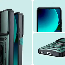 Панель BeCover Military для Xiaomi 13T/13T Pro Dark Green (710559) - мініатюра 4